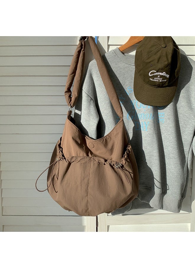 INS Student Fold Bag Casual Niche Korean Nylon Bag Large Capacity Female Crossbody Shoulder Bag