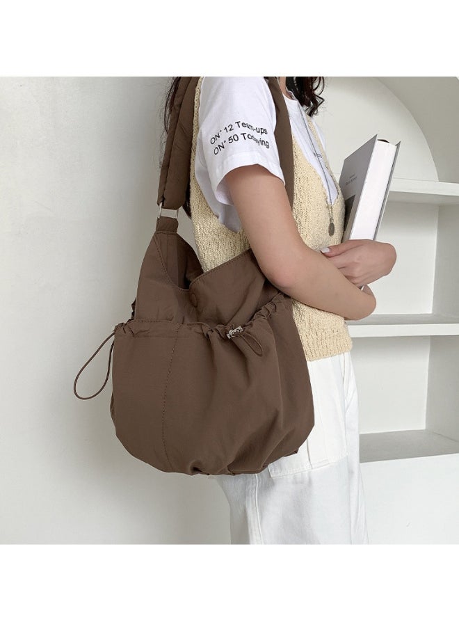 INS Student Fold Bag Casual Niche Korean Nylon Bag Large Capacity Female Crossbody Shoulder Bag