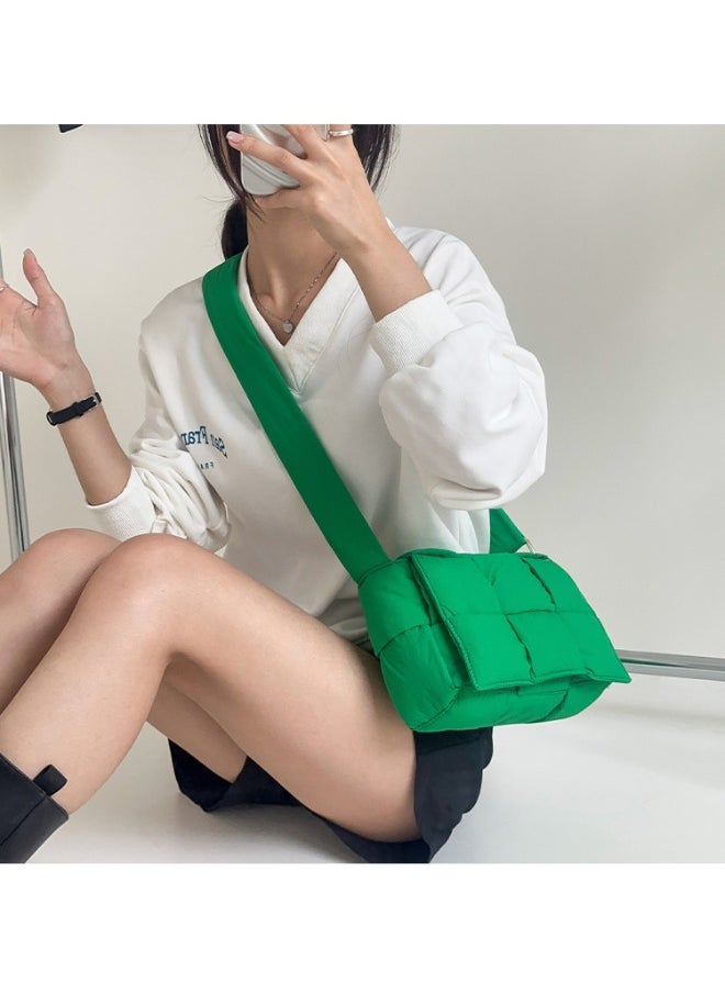 Niche Cotton Woven Pillow Bag Advanced Sense of Autumn-winter Assorted Beancurd Block Small Square Bag Single Shoulder Crossbody Bag Woman