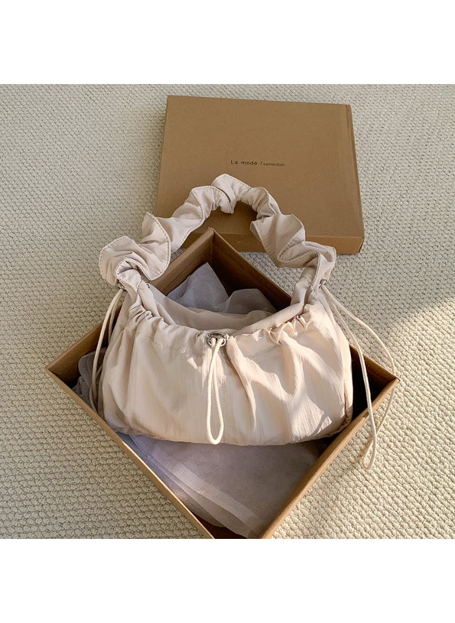 Korean Shoulder Bag Fold Armpit Cloud Bag Temperament Simple High-grade Sense of Niche Nylon Bag Girls Commute Everything