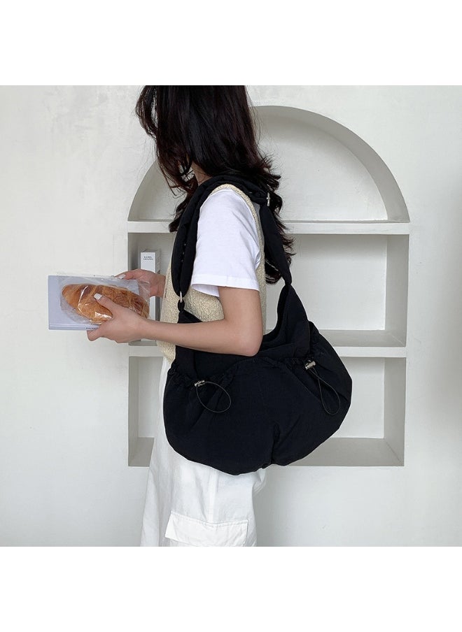 INS Student Fold Bag Casual Niche Korean Nylon Bag Large Capacity Female Crossbody Shoulder Bag