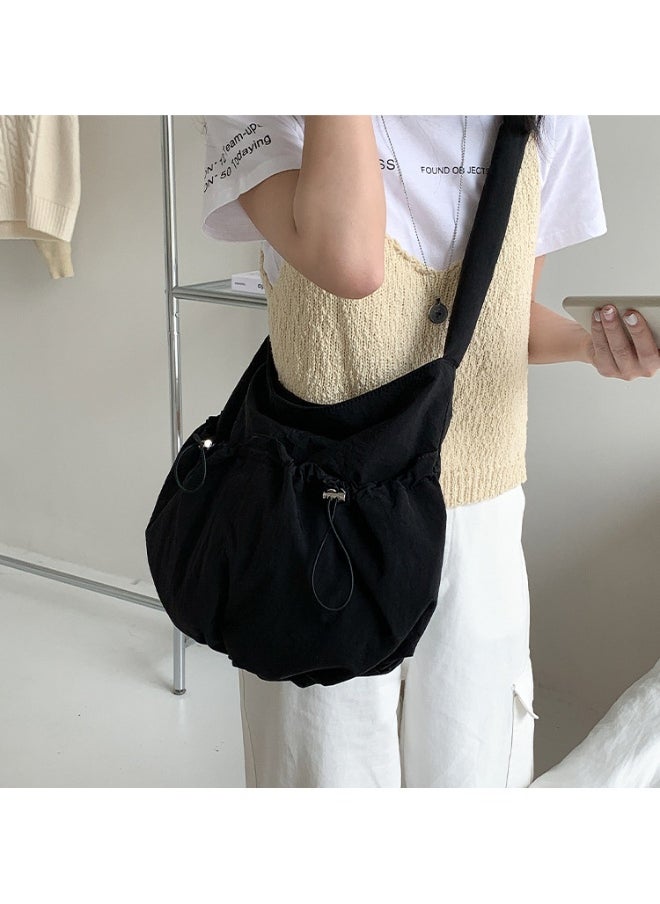 INS Student Fold Bag Casual Niche Korean Nylon Bag Large Capacity Female Crossbody Shoulder Bag