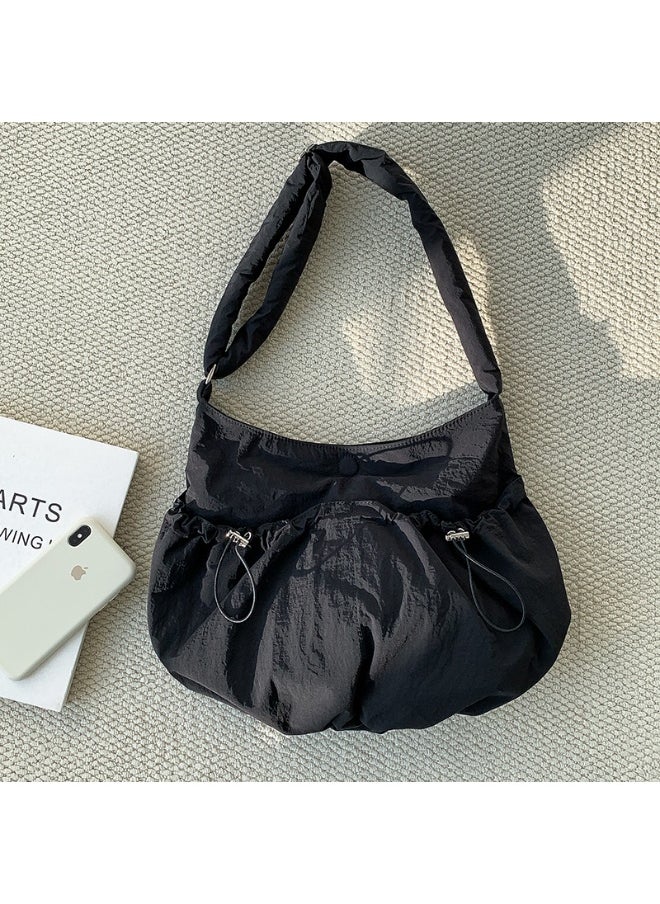 INS Student Fold Bag Casual Niche Korean Nylon Bag Large Capacity Female Crossbody Shoulder Bag