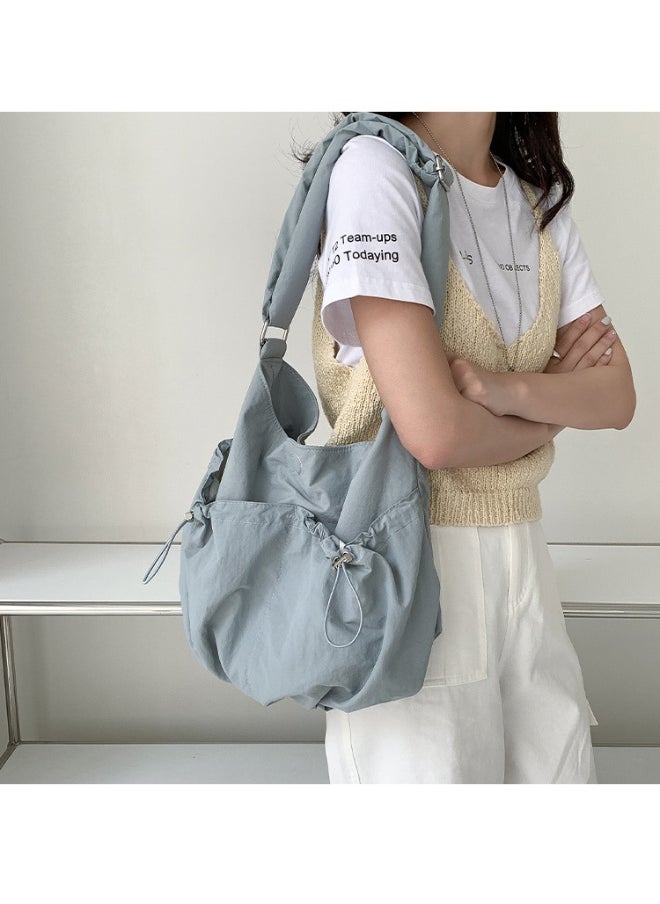 INS Student Fold Bag Casual Niche Korean Nylon Bag Large Capacity Female Crossbody Shoulder Bag