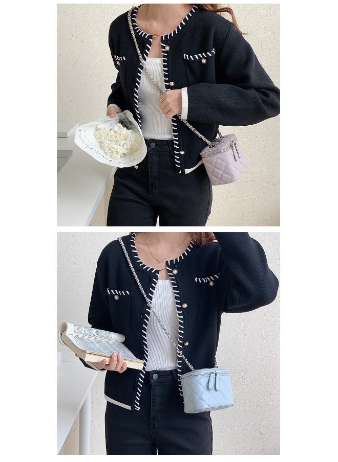 Korean Bag Female Niche Single Shoulder Crossbody Bag Diamond Lattice Chain Bag Advanced Envelope Fashion Mini Box Bag