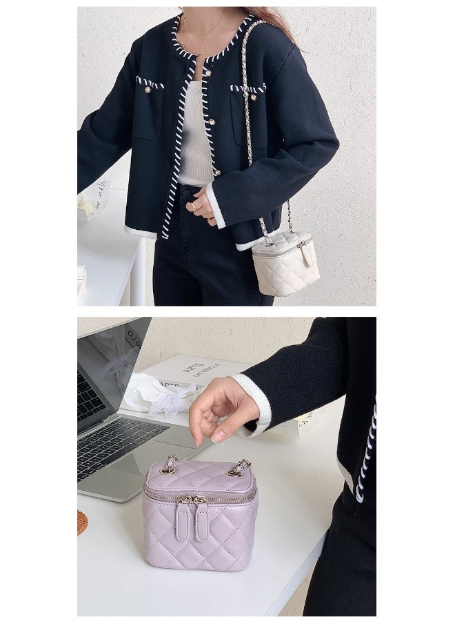 Korean Bag Female Niche Single Shoulder Crossbody Bag Diamond Lattice Chain Bag Advanced Envelope Fashion Mini Box Bag