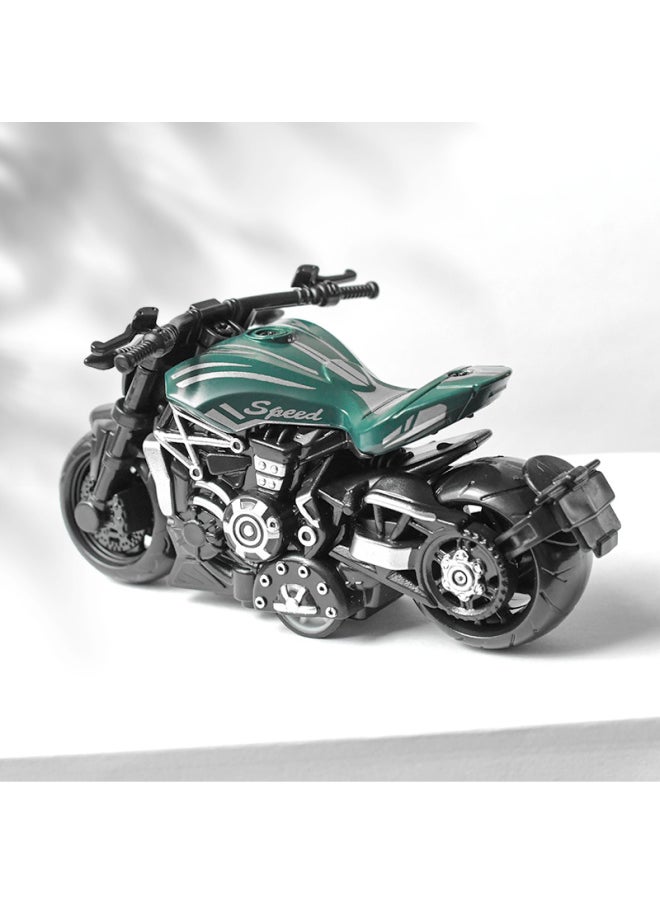 Motorcycle Toy Boy Simulation Alloy Motorcycle Model Racing Children's Back Toy Car Car Car Gift-Color:Black Swat Motorcycle Can Be Used As Pendant (size 12cm) Motorcycle