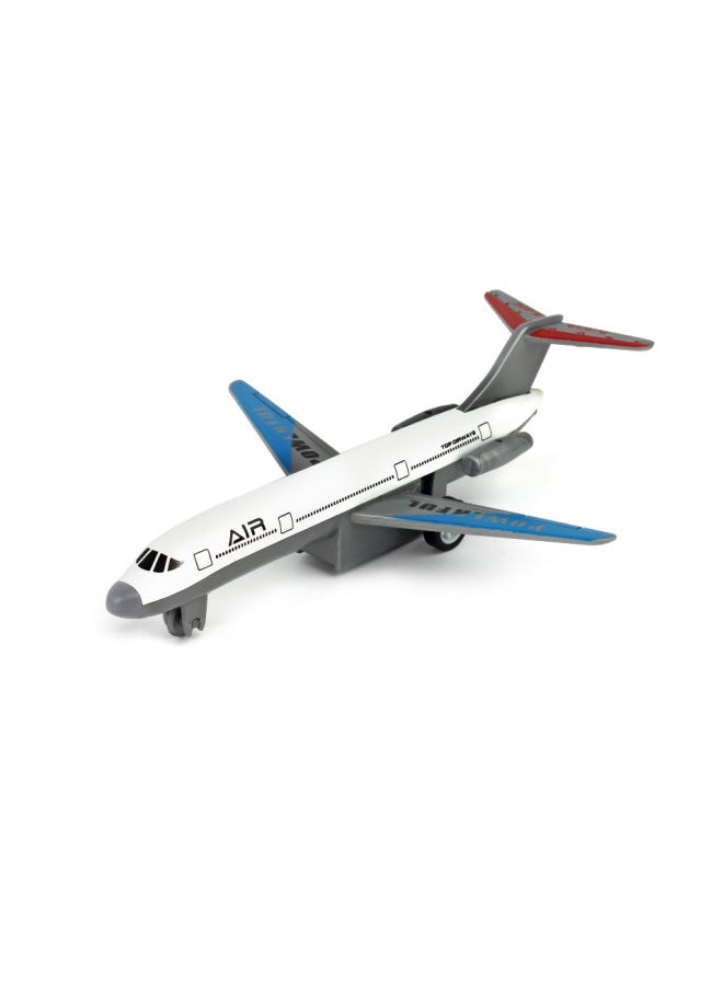 Children's Toy Car Alloy Back Force Aircraft Simulation Aviation Model Airliner Car Catch Doll Machine Wholesale-Color:Opp Bag Single (white)