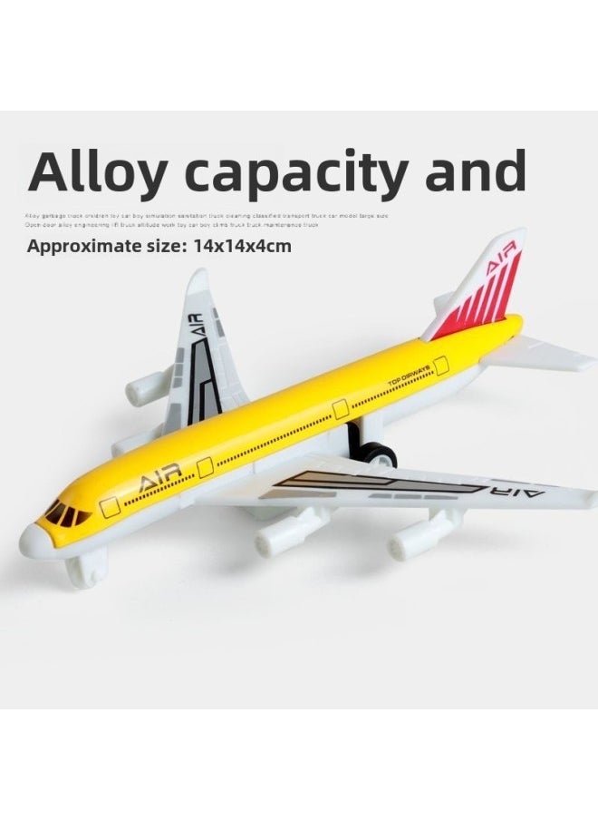 Children's Toy Car Alloy Back Force Aircraft Simulation Aviation Model Airliner Car Catch Doll Machine Wholesale-Color:Opp Bag Single (white)