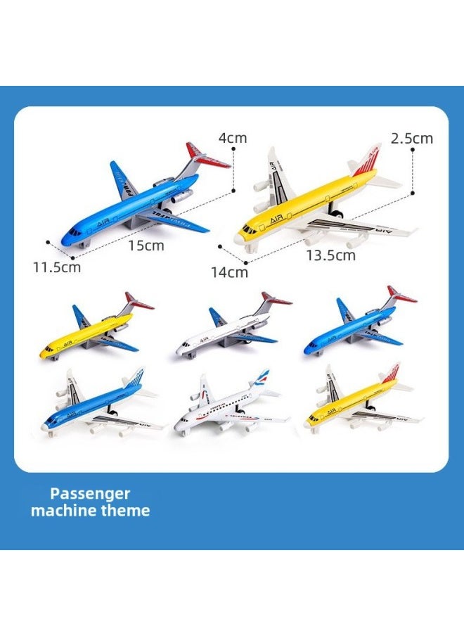 Children's Toy Car Alloy Back Force Aircraft Simulation Aviation Model Airliner Car Catch Doll Machine Wholesale-Color:Opp Bag Single (white)