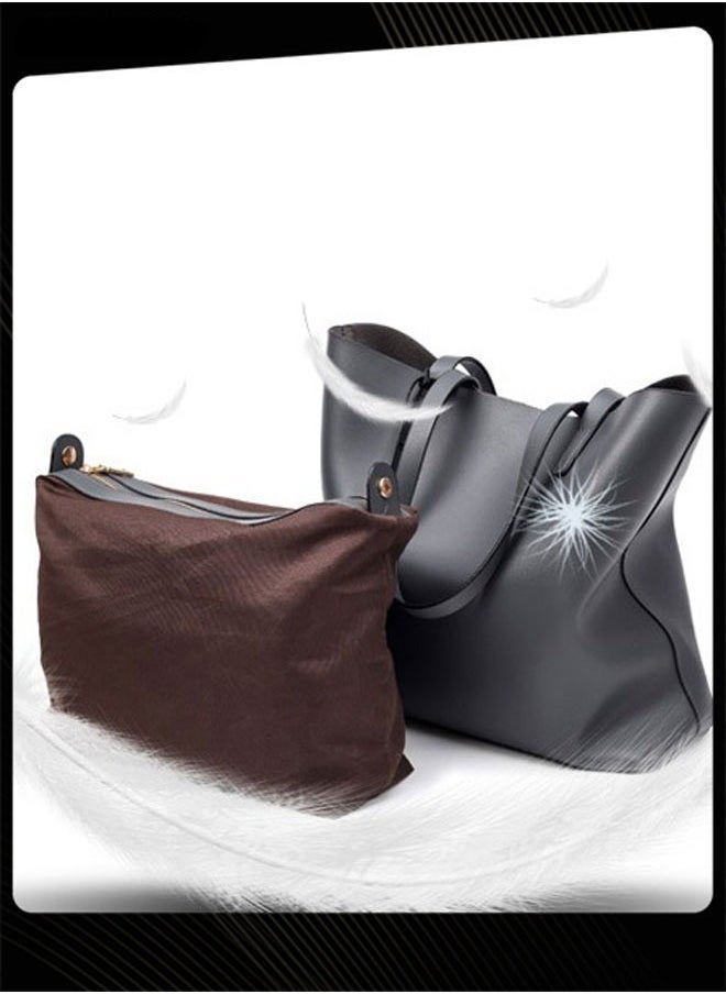 Solid Pattern Women Large Capacity  Messenger Bag   Faux Leather Waterproof Tote Bag Lightweight Shoulder Bag for Work Office Shopping
