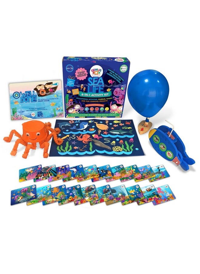 Genius Box - Play some Learning Educational Toy for 5+ Year Age: Sea Life DIY,Activity Kit, Learning Kit, Educational Kit, STEM Toy (Multicolor)