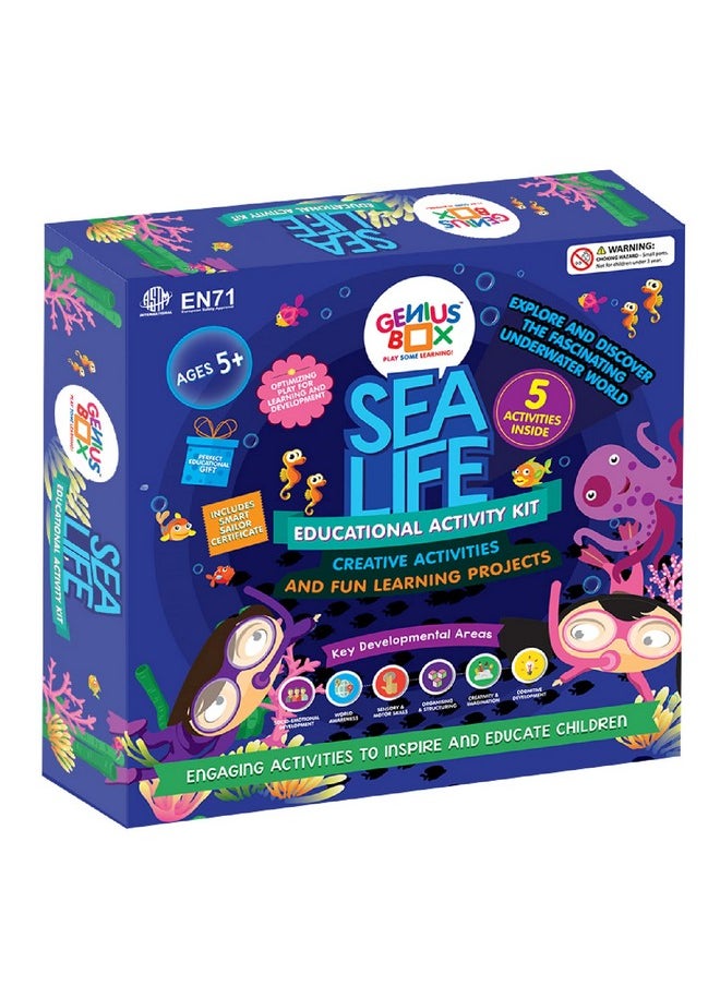 Genius Box - Play some Learning Educational Toy for 5+ Year Age: Sea Life DIY,Activity Kit, Learning Kit, Educational Kit, STEM Toy (Multicolor)