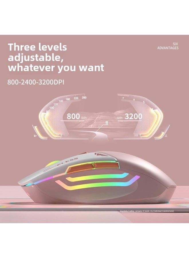 Wireless Bluetooth Mouse Rechargeable Silent Office Girls Home E-sports Game Notebook Suitable For Xiaomi And Huawei-Specifications: