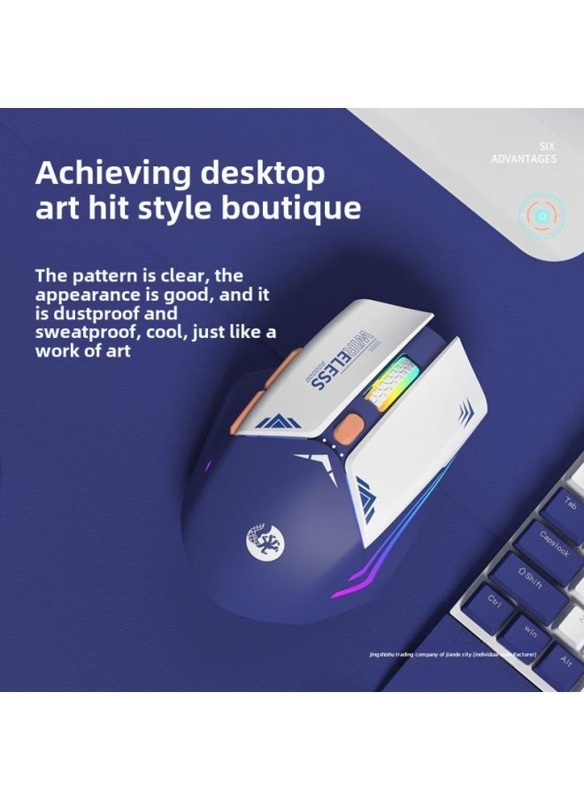 Wireless Bluetooth Mouse Rechargeable Silent Office Girls Home E-sports Game Notebook Suitable For Xiaomi And Huawei-Specifications: