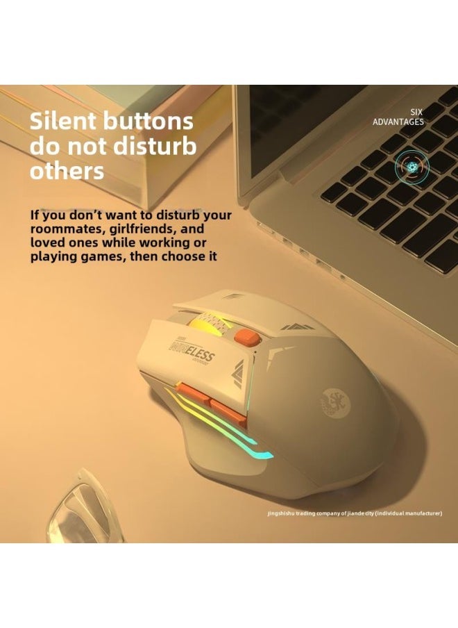 Wireless Bluetooth Mouse Rechargeable Silent Office Girls Home E-sports Game Notebook Suitable For Xiaomi And Huawei-Specifications: