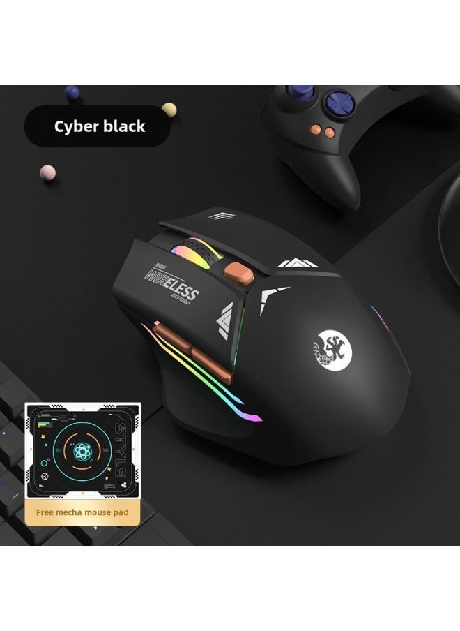 Wireless Bluetooth Mouse Rechargeable Silent Office Girls Home E-sports Game Notebook Suitable For Xiaomi And Huawei-Specifications: