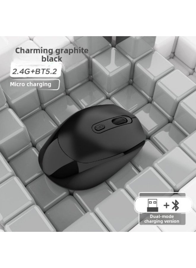 Mouse Wireless Mute Mouse Office Computer Universal Dual-mode Mouse Charging USB Wireless Bluetooth Mouse Wholesale-Specifications:X2 Wired Mouse Black