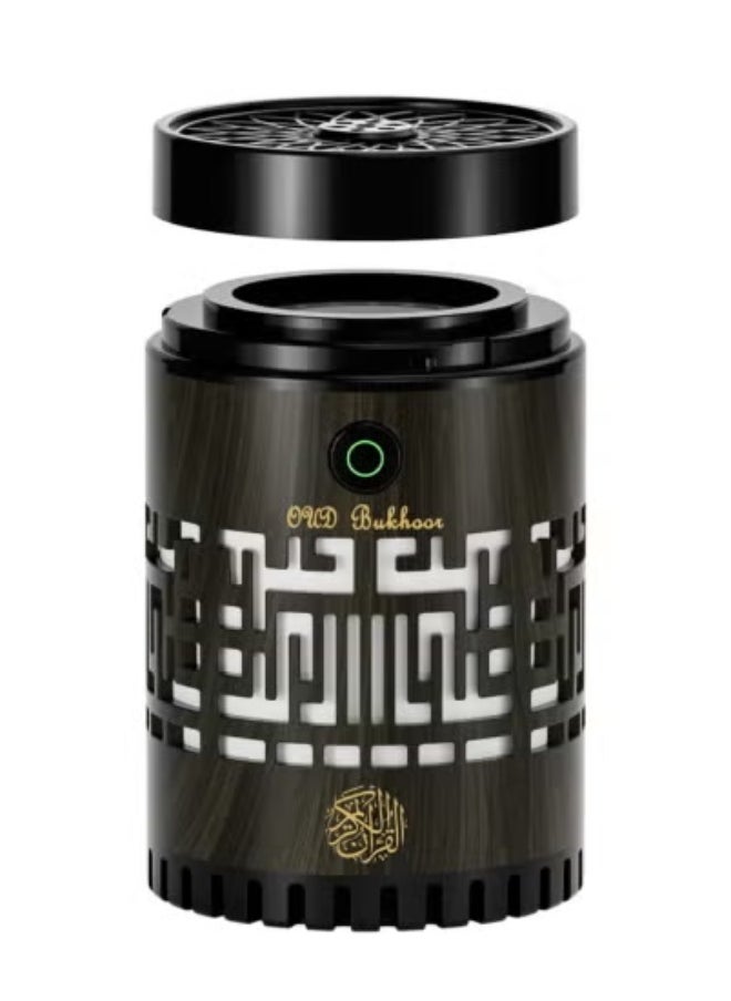 SQ-309 Quran Speaker & Mini Incense Burner Bakhoor | 15 Languages Quran Audio | Remote & App Control | Multicolor LED Bluetooth Night Light | 8GB Storage | Portable Natural Wood Design | Wireless Smart Quran Lamp & Aroma Diffuser | Islamic Gift Idea UAE
