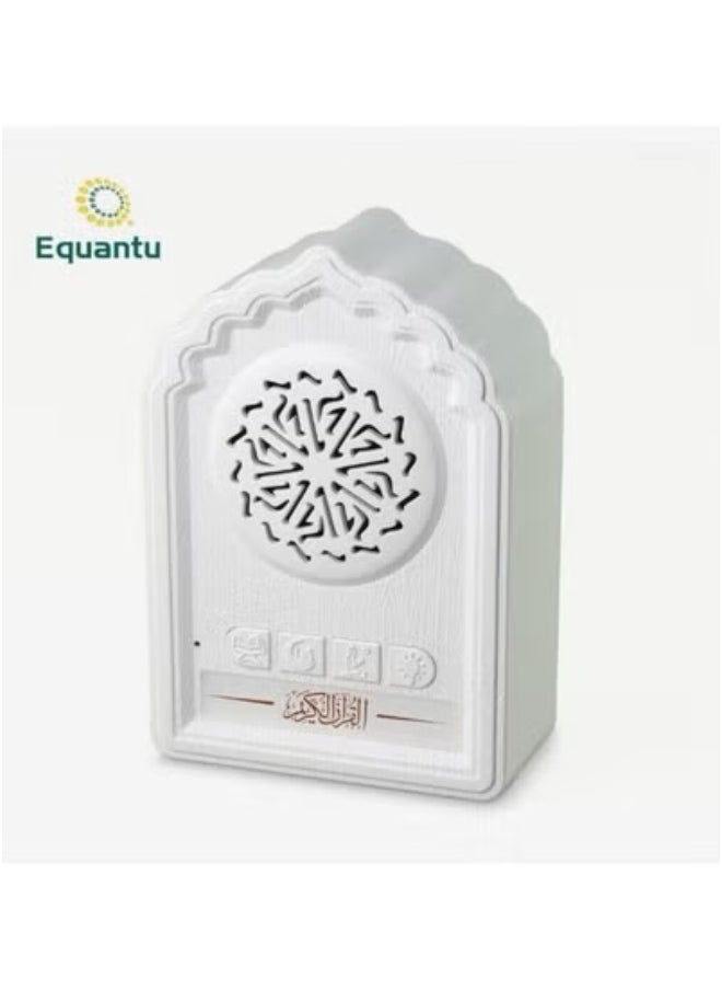 QB812 Quran Speaker – Wall-Mountable Islamic Bluetooth Speaker with 8GB Storage | Remote-Controlled Night Light with FM Radio, Azan, and Quran Recitation in Multiple Languages | Ideal for Home, Office, Mosque & Spiritual Spaces | White