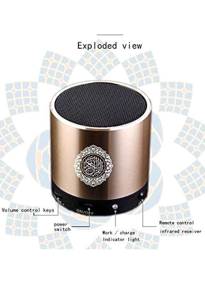Quran Portable Bluetooth Speaker Gold
