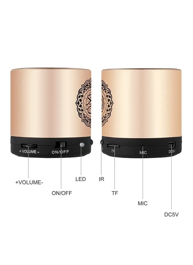 Quran Portable Bluetooth Speaker Gold