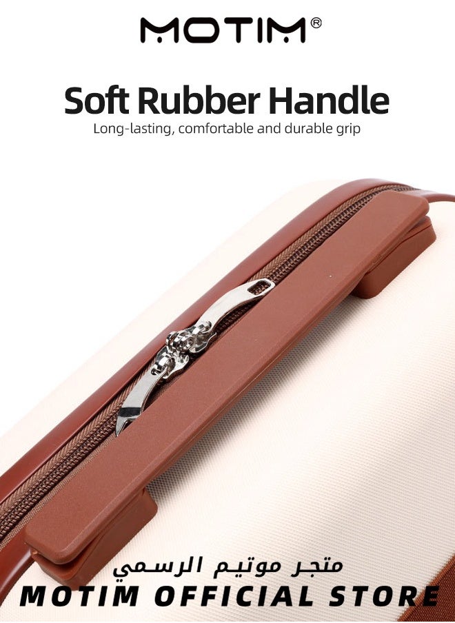 14 inch Mini Suitcase Travel Portable Storage Bag Waterproof ABS Hard Shell Carry-On Case with Elastic Strap and Zipper to Hang on Carry-On Luggage