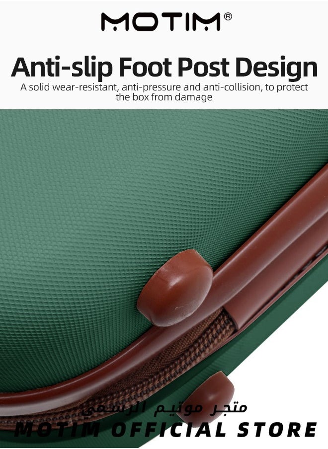 14 inch Mini Suitcase Travel Portable Storage Bag Waterproof ABS Hard Shell Carry-On Case with Elastic Strap and Zipper to Hang on Carry-On Luggage