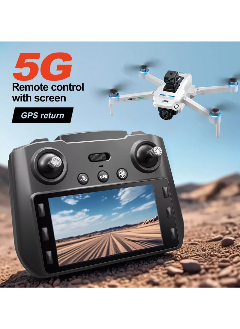 S159 GPS Drone 8K Dual Camera, 5G WiFi FPV, Obstacle Avoidance, Screen Remote, 360° Flight, Battery Display