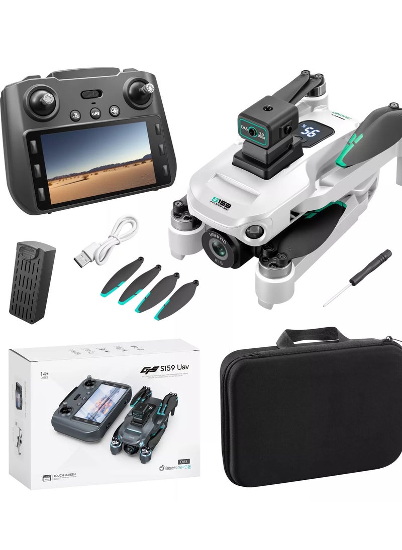 S159 GPS Drone 8K Dual Camera, 5G WiFi FPV, Obstacle Avoidance, Screen Remote, 360° Flight, Battery Display