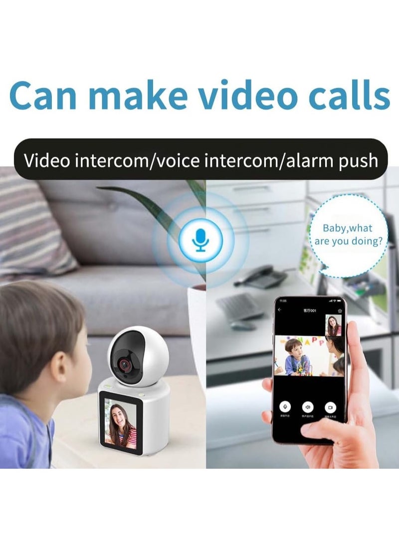 Full HD Camera with AI Auto Tracking & HD Display. camera, camera for home, baby monitor, Ideal Baby Monitor/Pet Camera. Smart Wifi Camera with Night Vision, Motion Detection, Two-Way Video Calling
