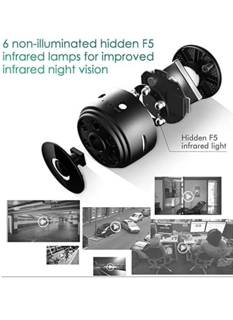 Mini WiFi Camera, Security Camera HD 1080P Wireless Portable Small Camera with Motion Detection and Night Version Home Nanny Cam Video Recorder for Indoor Outdoor Use