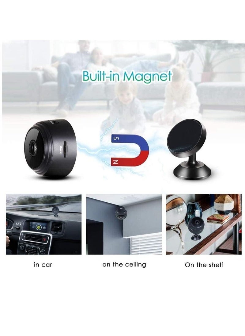Mini WiFi Camera, Security Camera HD 1080P Wireless Portable Small Camera with Motion Detection and Night Version Home Nanny Cam Video Recorder for Indoor Outdoor Use
