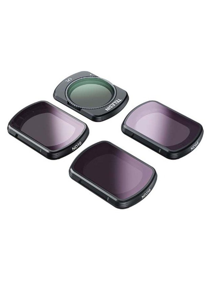 Magnetic Lens Fitler Kit for DJI Pocket 3 Accessories, 4-Pack CPL ND16 ND64 ND256 Neutral Density Polarizing HD Ultra Thin Corning Glass Lens Protector Bundle Kit for Osmo Pocket 3 Combo