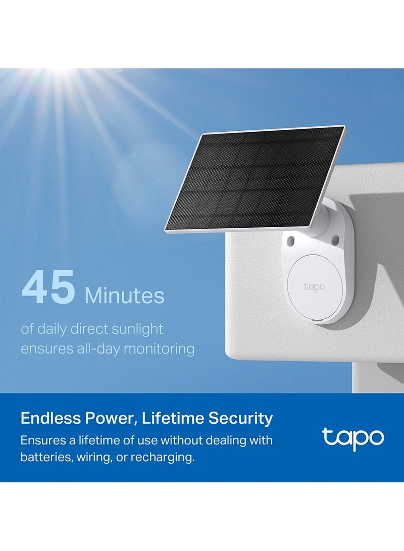 TC82 KIT, 2K Solar-Powered Security Camera Kit|Free Smart Person Detection|Color Night Vision|IP65 Weatherproof|No Hub Required|Intelligent Phone Notifications|Flexible Storage Options