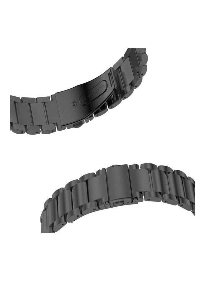 Metal Stainless Steel Strap Band for Samsung Galaxy Watch 46mm / Huawei GT2  / Gear S3 Frontier and Classic /  Honor Magic 2 / Fossil 22mm Black