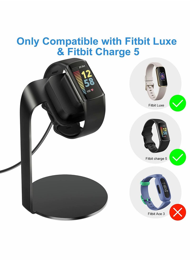 Replacement USB Charging Dock Stand for Fitbit Luxe/Fitbit Charge 5 - Charger Cable for Fitbit Charge 5 and Luxe, Convenient Charging Solution.
