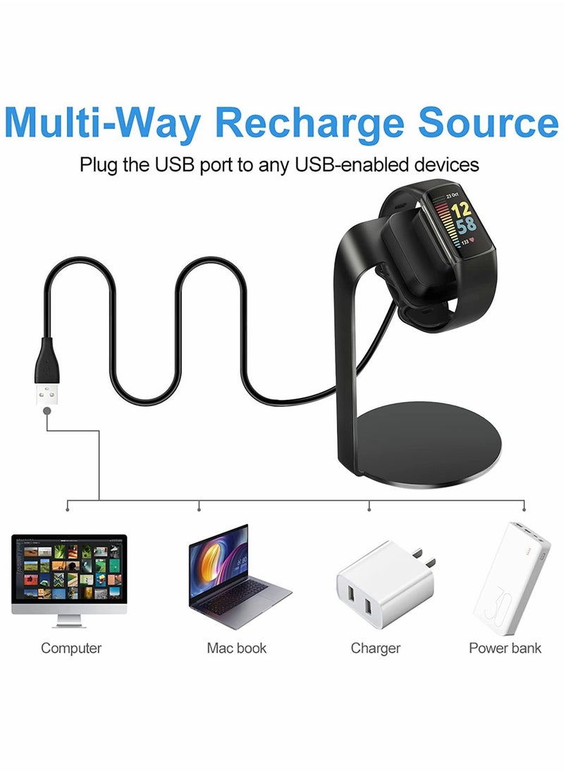 Replacement USB Charging Dock Stand for Fitbit Luxe/Fitbit Charge 5 - Charger Cable for Fitbit Charge 5 and Luxe, Convenient Charging Solution.