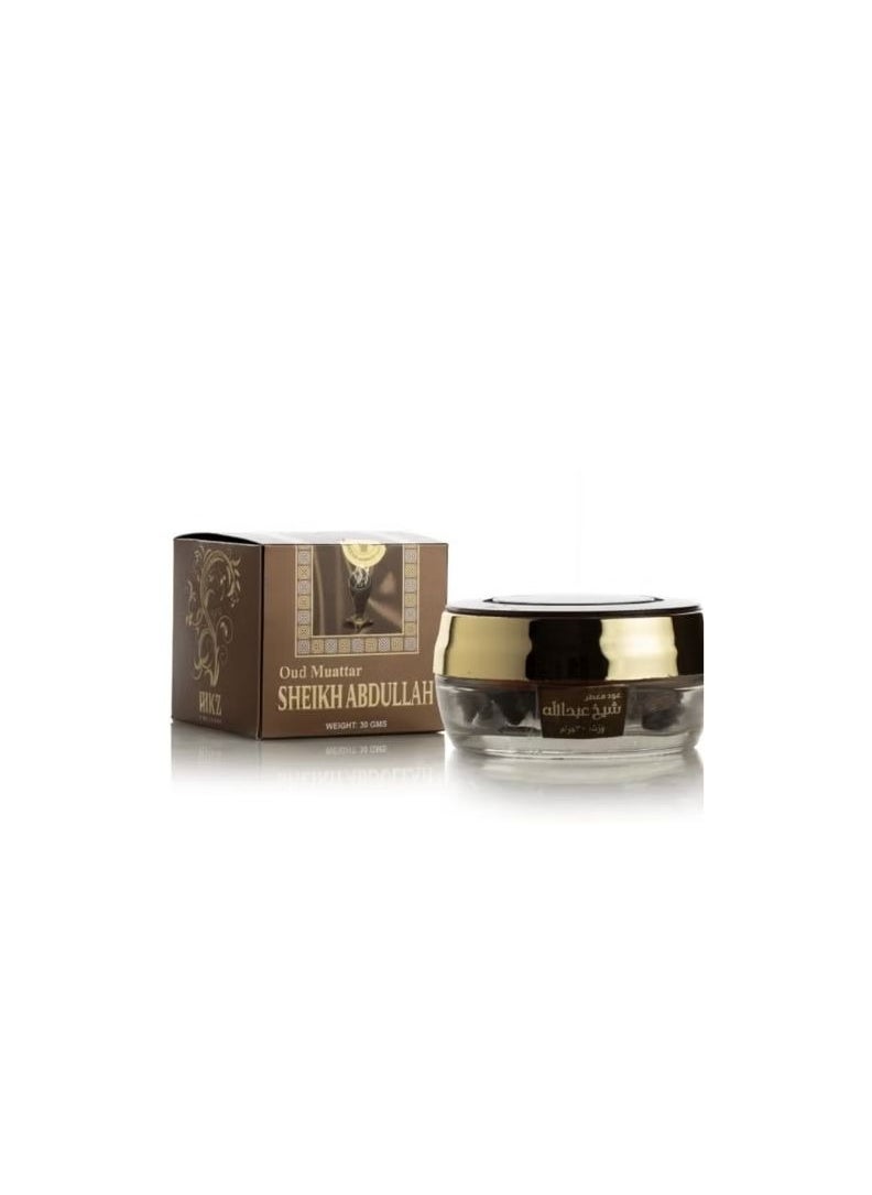 Oud Muattar Sheikh Abdullah 30GM by Reeha Perfumes – Premium Oriental Incense with Rich Oud & Amber Notes