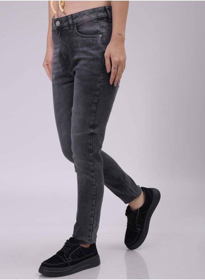 Women Slim Fit Solid High-Rise Jeans