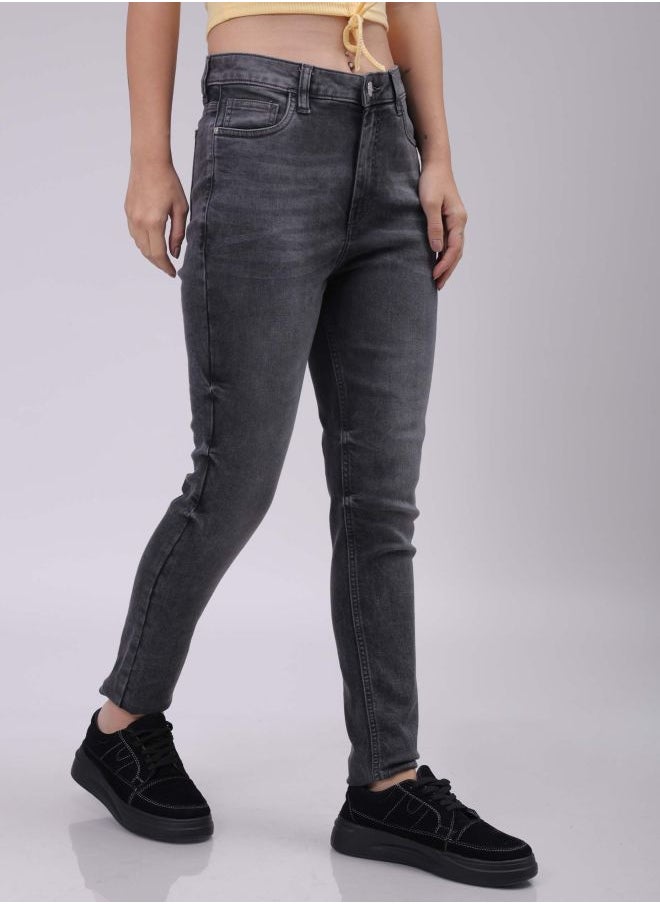Women Slim Fit Solid High-Rise Jeans