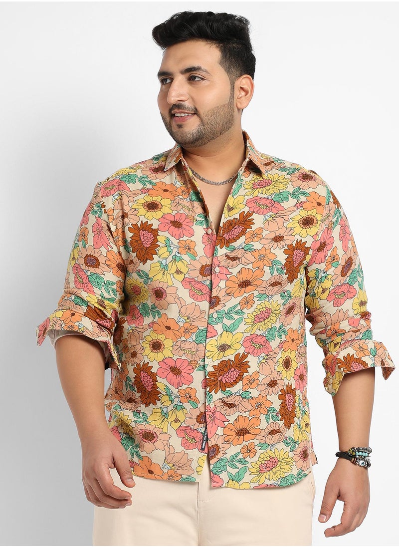 Men's Multicolour Floral Cluster Shirt