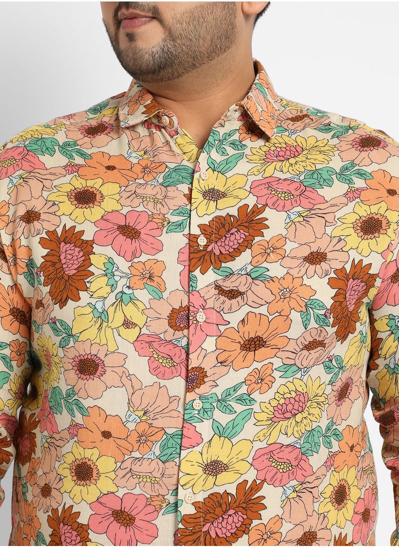Men's Multicolour Floral Cluster Shirt