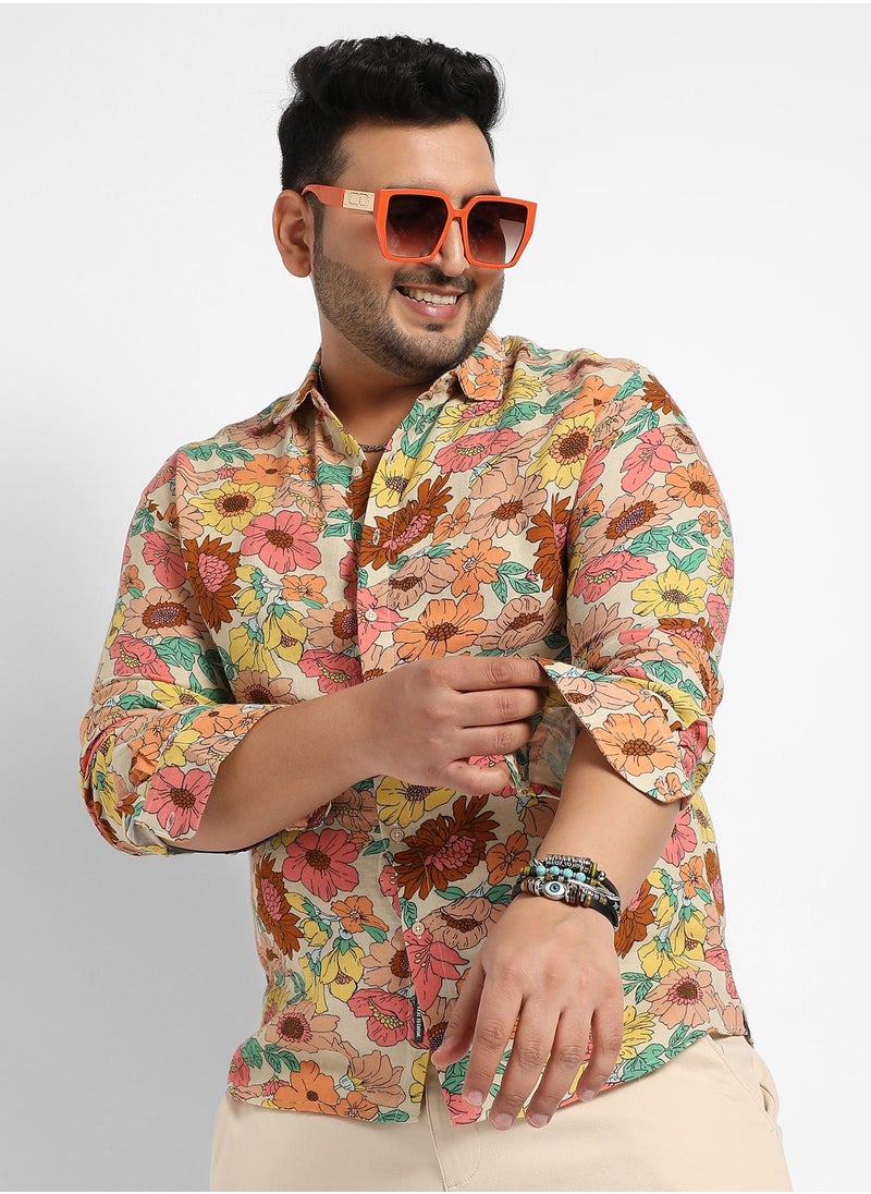 Men's Multicolour Floral Cluster Shirt