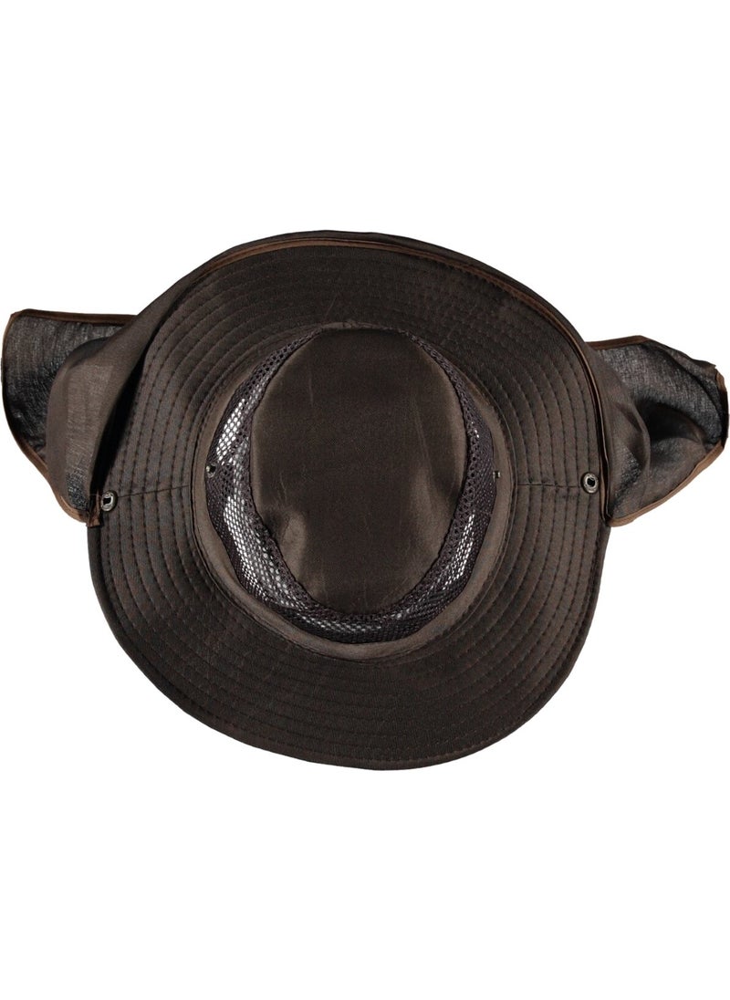Mesh Safari Fedora Hat with Neck Protection