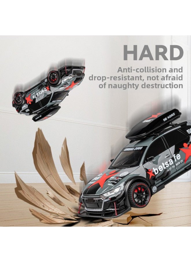 1:24 Alloy Toy Car RS6 Track Modified Version Simulation Alloy Car Generation Car Model Simulation Alloy-Color:Car To 24932 Track Version RS6-White