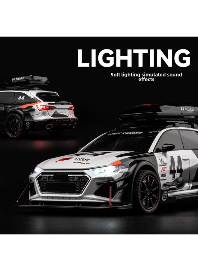 1:24 Alloy Toy Car RS6 Track Modified Version Simulation Alloy Car Generation Car Model Simulation Alloy-Color:Car To 24932 Track Version RS6-White