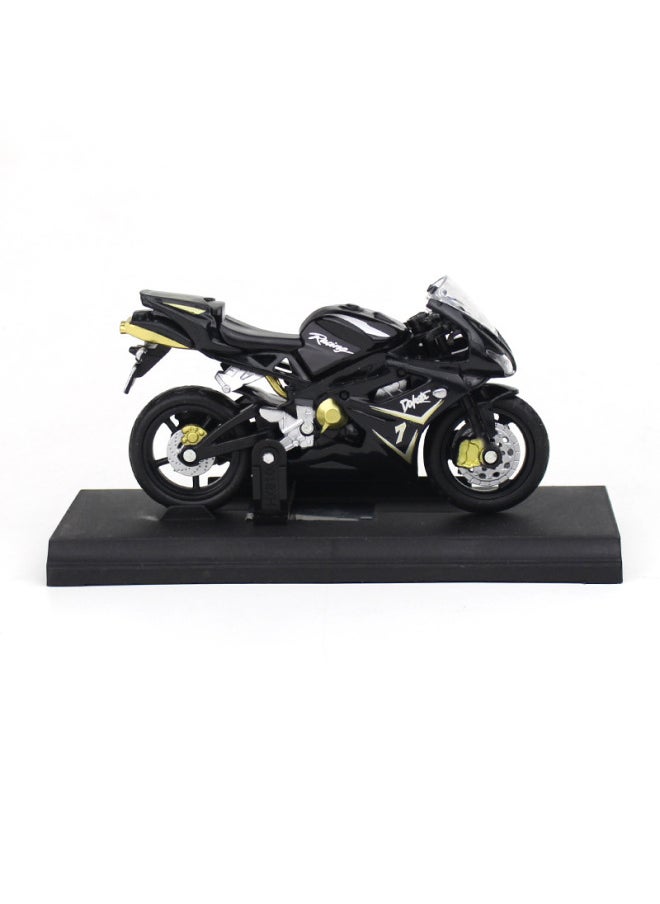 Creative Alloy Motorcycle Model Cake Decoration Women's Clothing Motorcycle Toy Car Model Decorative Ornament For Girls-Color:UK Racing Black