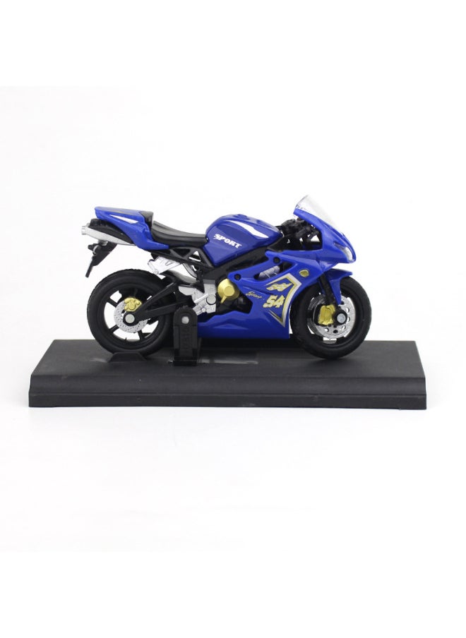 Creative Alloy Motorcycle Model Cake Decoration Women's Clothing Motorcycle Toy Car Model Decorative Ornament For Girls-Color:UK Racing Blue