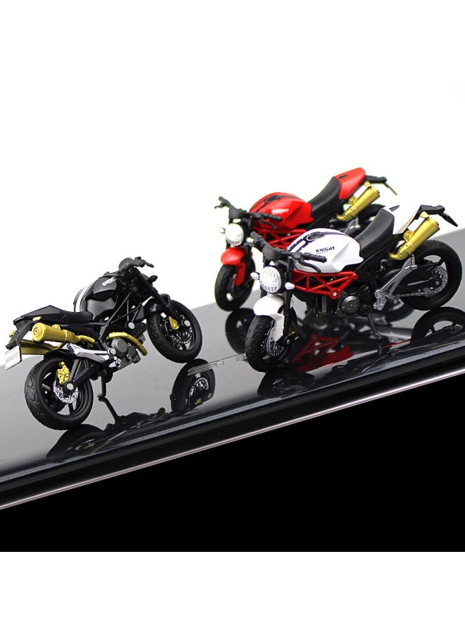 Creative Alloy Motorcycle Model Cake Decoration Women's Clothing Motorcycle Toy Car Model Decorative Ornament For Girls-Color:UK Racing Blue